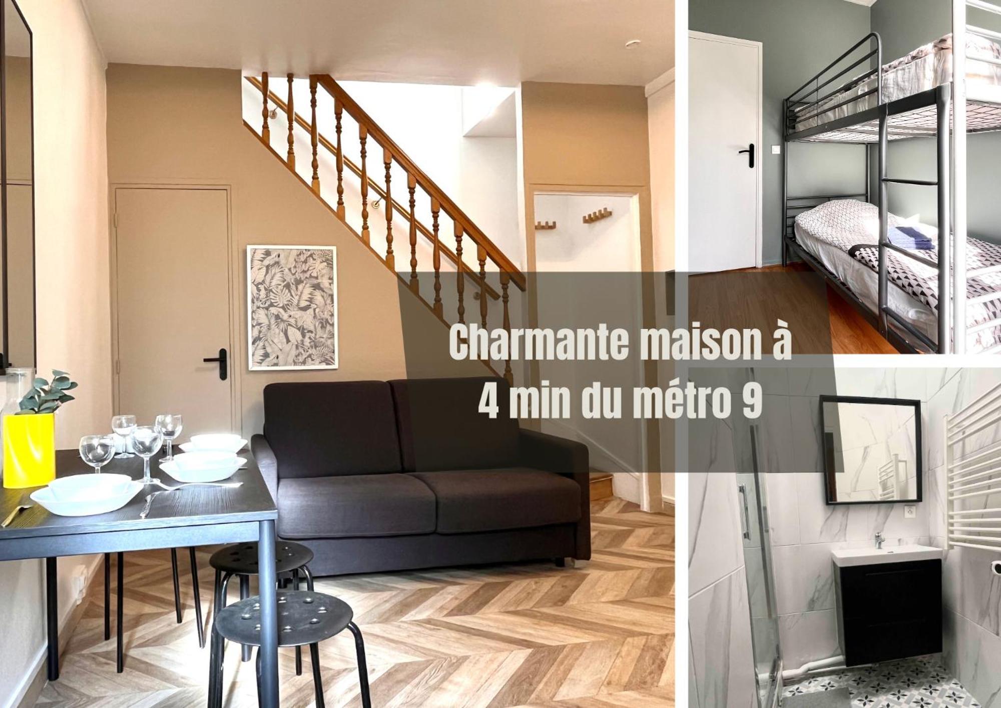 #2 Charmante Maison A 4 Min Metro 9 Bagnolet Bagian luar foto